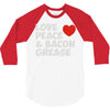 love peace and bacon grease 3/4 Sleeve Shirt