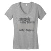 muggle in the streets, wizard in the sheets Women's V-Neck T-Shirt