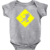 ninja crossing sign Baby Onesie