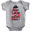 keep calm and where's carl tshirt the walking zombie tee apocalypes fu Baby Onesie
