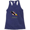 never give up poster Racerback Tank