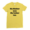 raised by mom Ladies Fitted T-Shirt
