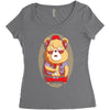 brown bear Women's Triblend Scoop T-shirt