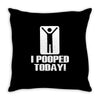 novelty funny humor tee graphic Throw Pillow
