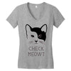 CHECK MEOWT Women's V-Neck T-Shirt