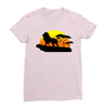 Mufasa and Simba Lion King Ladies Fitted T-Shirt
