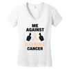 Me Against Uterine Cancer Women's V-Neck T-Shirt