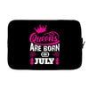 Queens Are Born in July Laptop cover