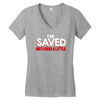 i'm saved but i cuss a little Women's V-Neck T-Shirt