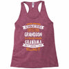 Super Cool Grandson Of A Freaking Awesome Grandma Racerback Tank