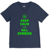 keep calm and kill zombies V-Neck Tee