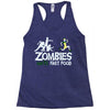 zombies hate fast food Racerback Tank