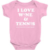 wine and tennis tee Baby Onesie