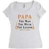 papa the man the myth the legend Women's Triblend Scoop T-shirt