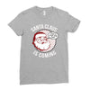 santa claus is coming Ladies Fitted T-Shirt