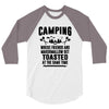 Camping Where Friends And Marshmallow Get Toasted At The Same Time 3/4 Sleeve Shirt
