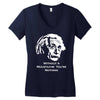 without a moustache einstein proud hirsute mustachioed grooming Women's V-Neck T-Shirt
