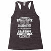 Super Cool Grandmother Of A Freaking Awesome Grandson Racerback Tank