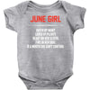 June Girl Hated By Many Baby Onesie