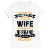 Super Cool Wife Of A Freaking Awesome Husband Ladies Fitted T-Shirt