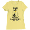 Dad And Son Fishing Partners For Life Ladies Fitted T-Shirt
