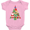 christmas tree made of bells stocking santa Baby Onesie