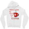 coffee lovers medical alert Zipper Hoodie