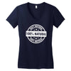 100% natural Women's V-Neck T-Shirt