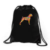 boxer flower Drawstring Bags
