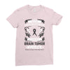 Never Underestimate the Strength of a Brain Tumor Warrior Being Strong Ladies Fitted T-Shirt