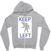 keep left shark Zipper Hoodie