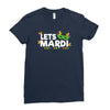 mardi gras Ladies Fitted T-Shirt