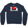 ladies i love michigan craft beer Crewneck Sweatshirt
