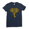 tribal print elephant geometric gold animals cool Ladies Fitted T-Shirt