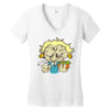 papy burger Women's V-Neck T-Shirt