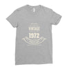 premium vintage 1972 classic perfectly aged limited edition Ladies Fitted T-Shirt