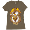 pirate owl Ladies Fitted T-Shirt