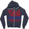 god bless america Zipper Hoodie