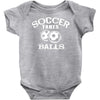 soccer takes balls Baby Onesie