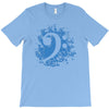 bass clef in blue T-Shirt