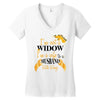 i'm not a widow i'm a wife to a husband with wings Women's V-Neck T-Shirt