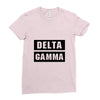 Delta Gamma Black Ladies Fitted T-Shirt