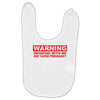 drinking with me pregnancy warning Baby Bibs