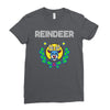 reindeer christmas Ladies Fitted T-Shirt