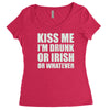 kiss me i'm drunk or irish Women's Triblend Scoop T-shirt