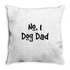 number one dog dad Throw Pillow