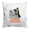 This Girl Loves Her German Shepherd Throw Pillow