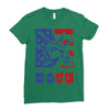 usa 2 Ladies Fitted T-Shirt