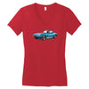 1965 corvette sting ray classic car, ideal birthday gift or pres Women's V-Neck T-Shirt