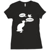 pussy chicken tshirt funny cat bird humor tee rooster Ladies Fitted T-Shirt
